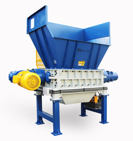 Large double-shaft shredder