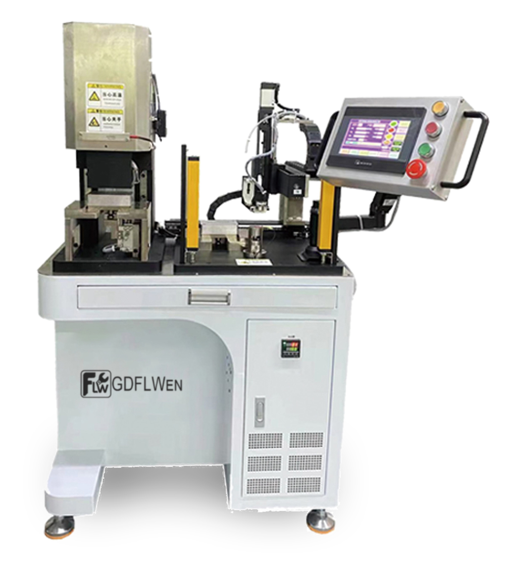 Semi-automatic dispensing patch flattening molding machine